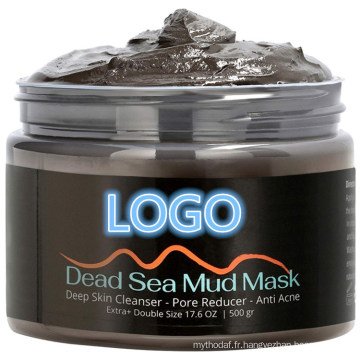 Le nettoyant pour la peau en profondeur de formule naturelle pure personnalisée réduit les points noirs acné masque de boue de la mer morte